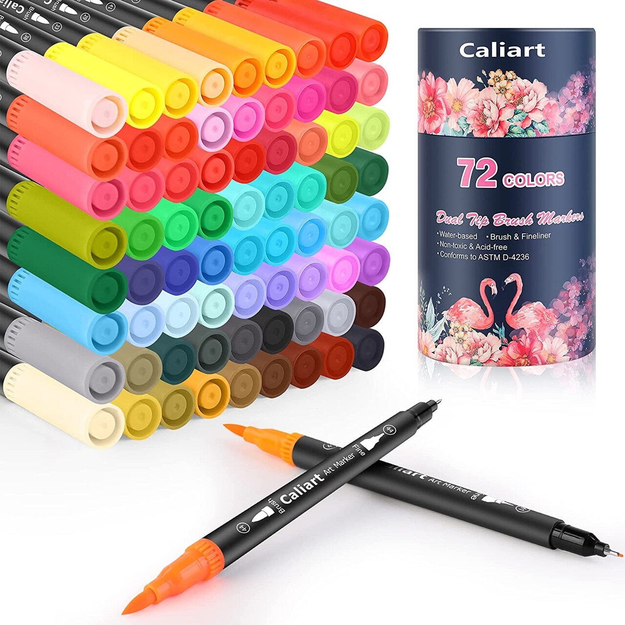 34 Double Tip Brush Pens Art Markers, Artist Fine & Brush Pen Coloring  Markers for Kids Adult Book Halloween Journaling Note Taking Lettering